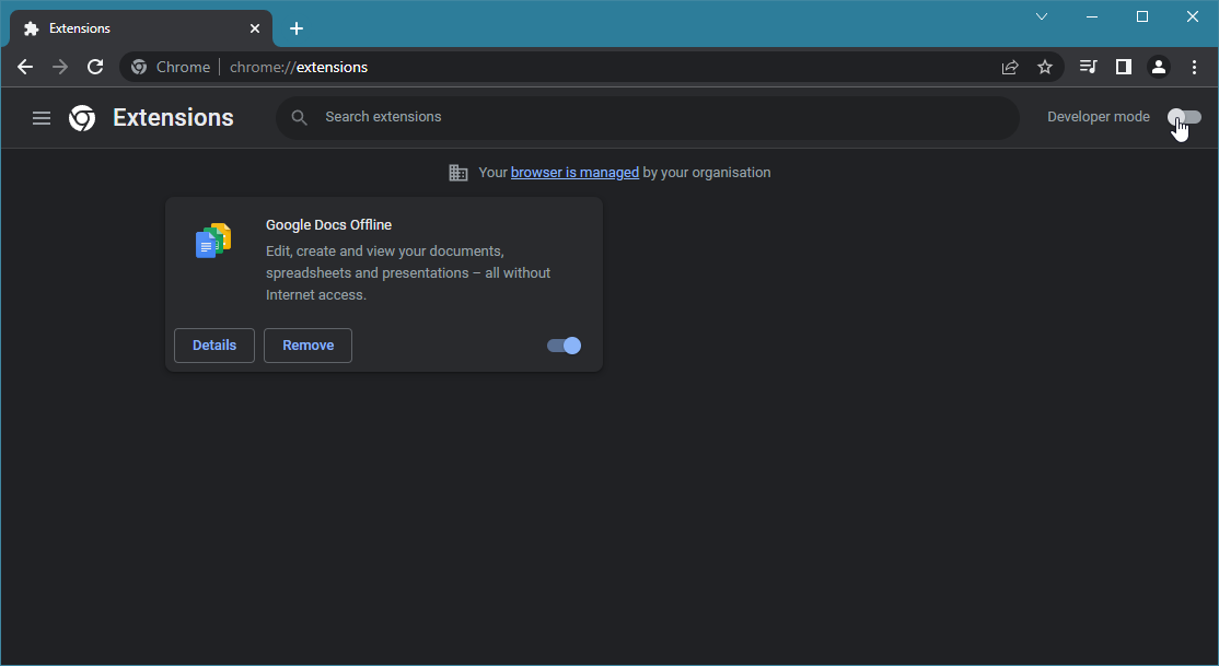 Enabling Developer Mode in your Chrome browser